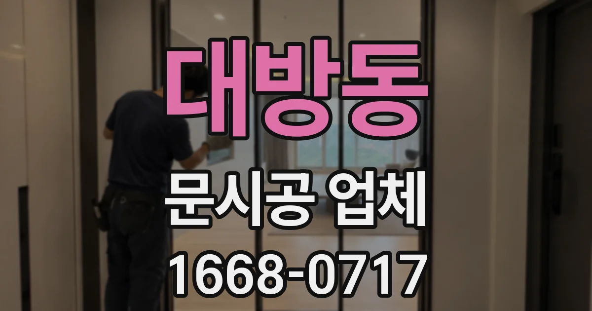 대방동 문시공 업체