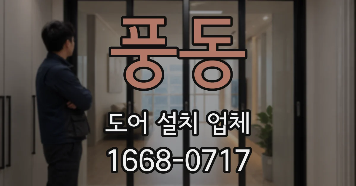 풍동 도어 설치 업체