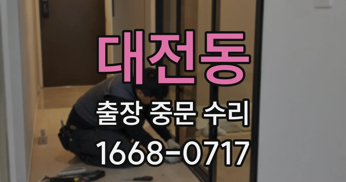 대전동 출장 중문 수리