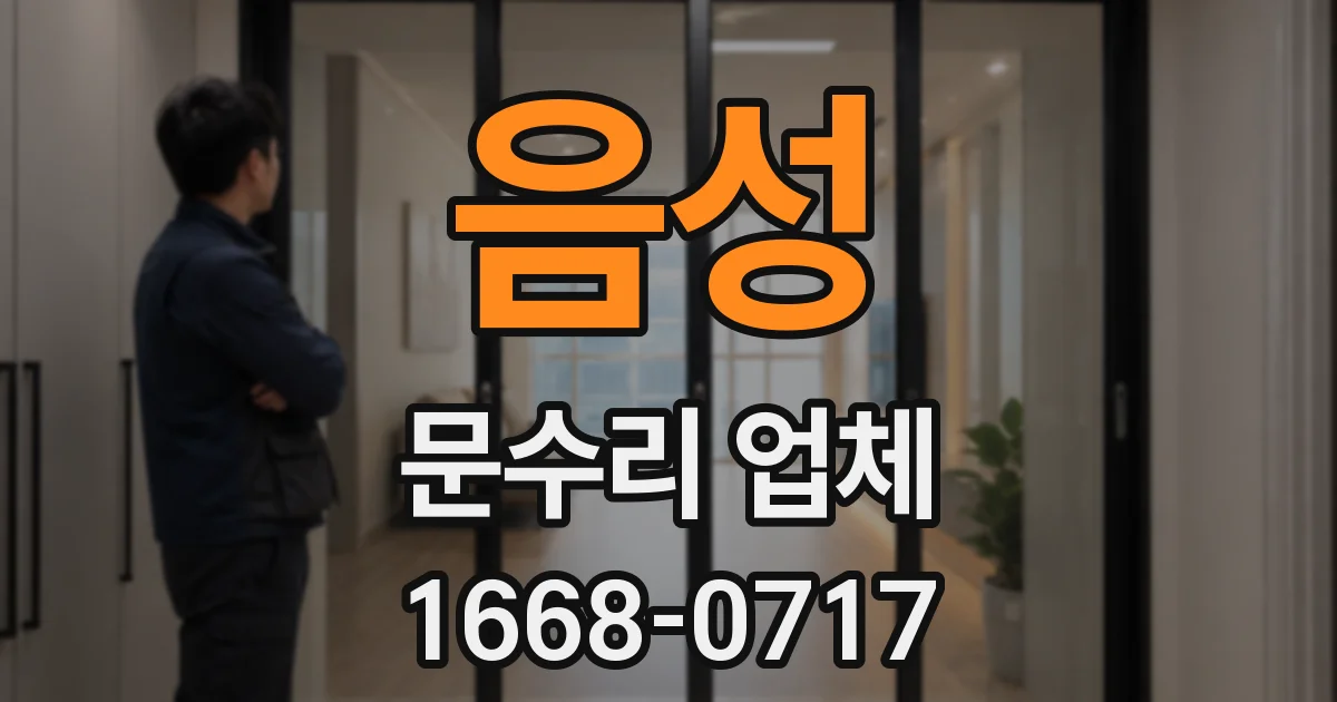 음성 문수리 업체
