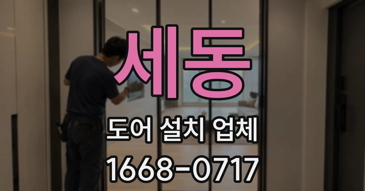 세동 도어 설치 업체