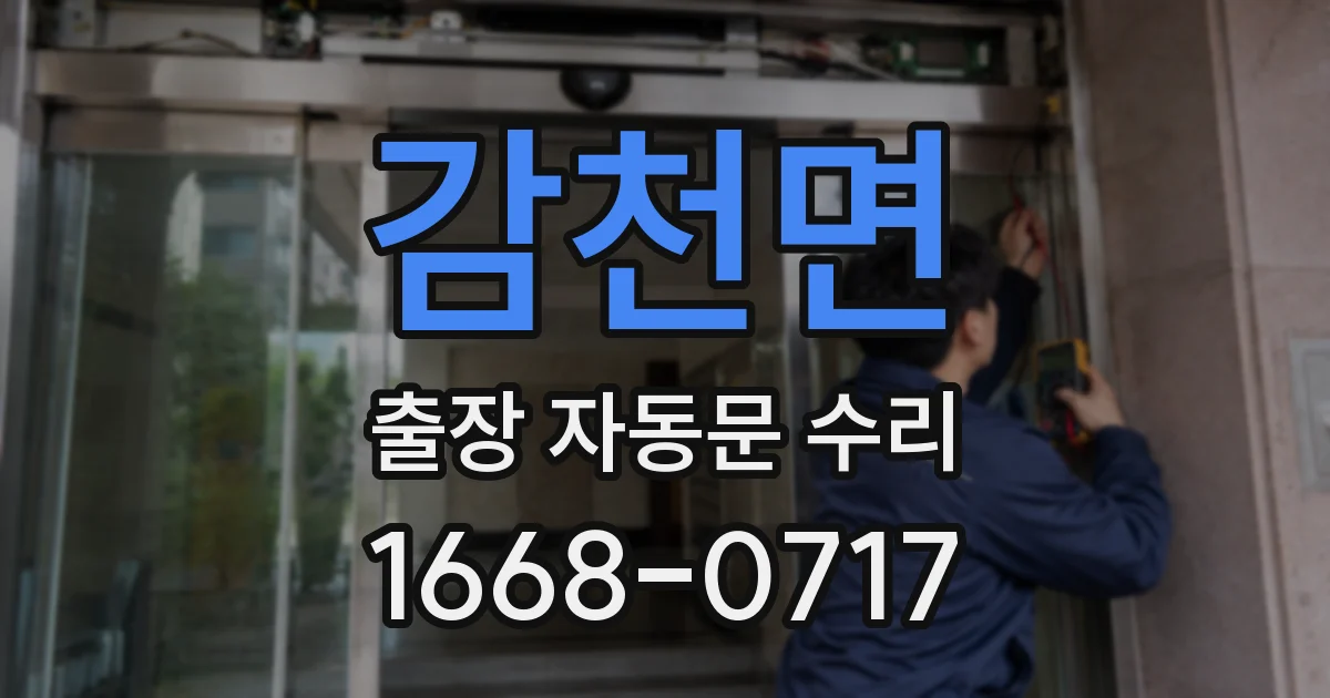 감천면 출장 자동문 수리