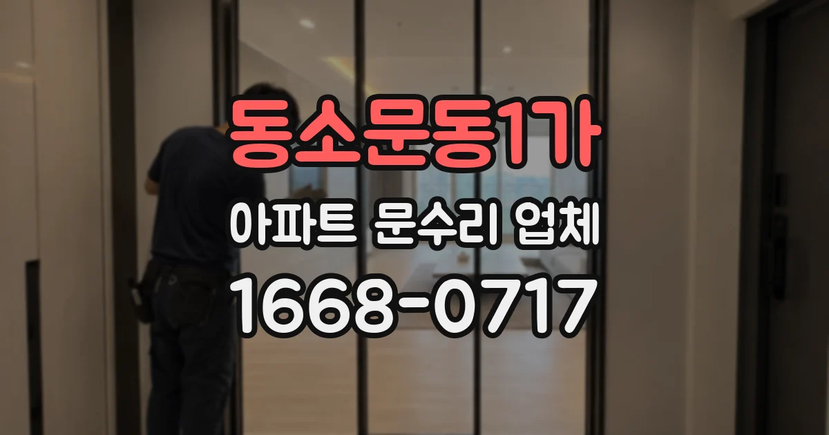동소문동1가 아파트 문수리 업체