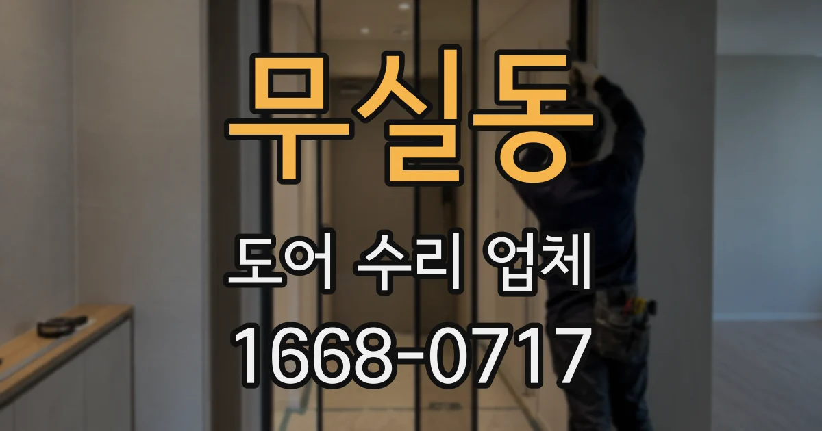 무실동 도어 수리 업체