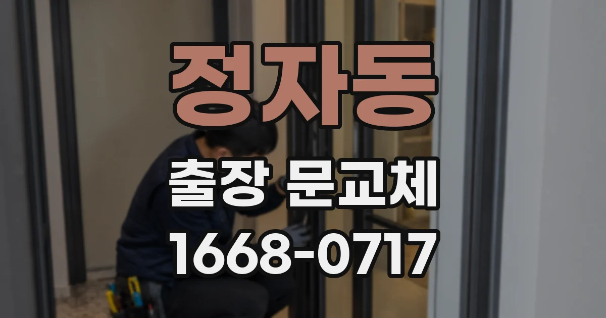 정자동 출장 문교체