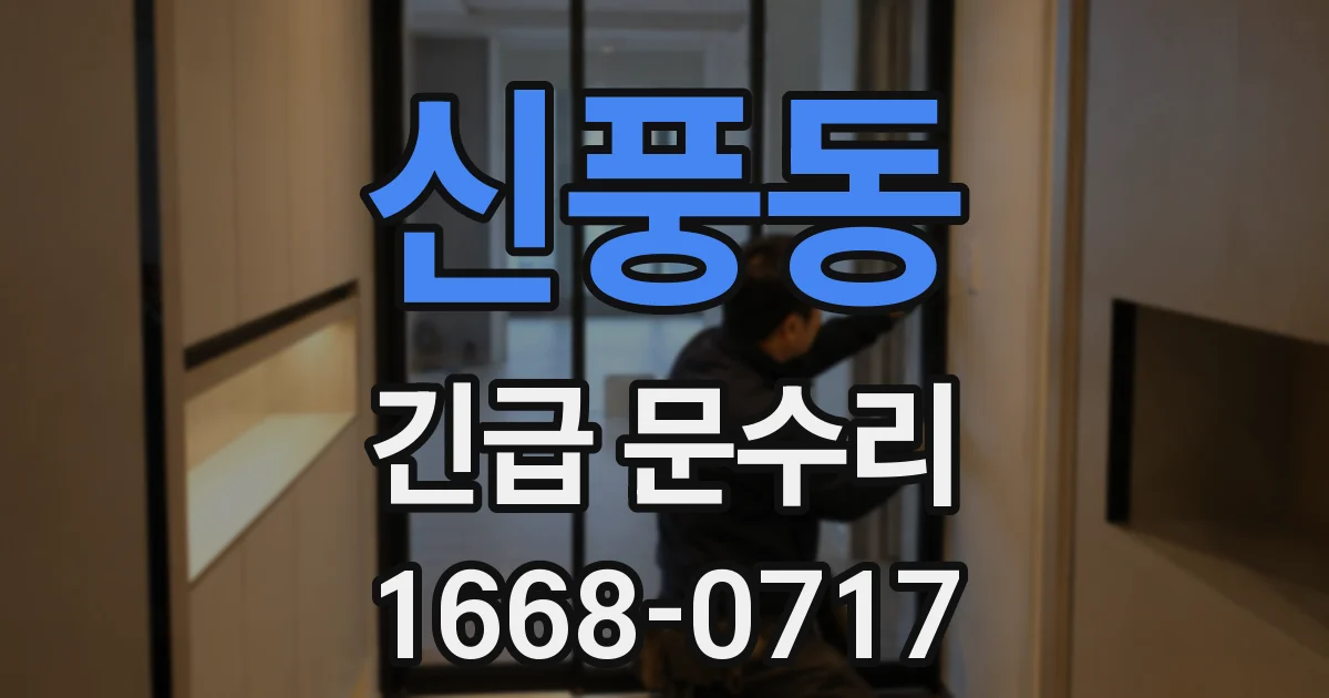 신풍동 긴급 문수리