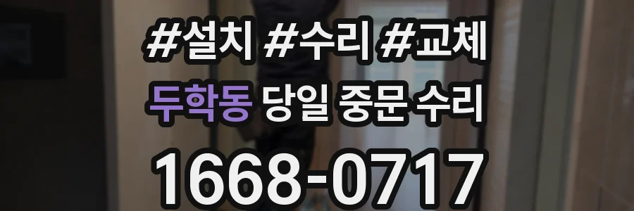 두학동 당일 중문 수리