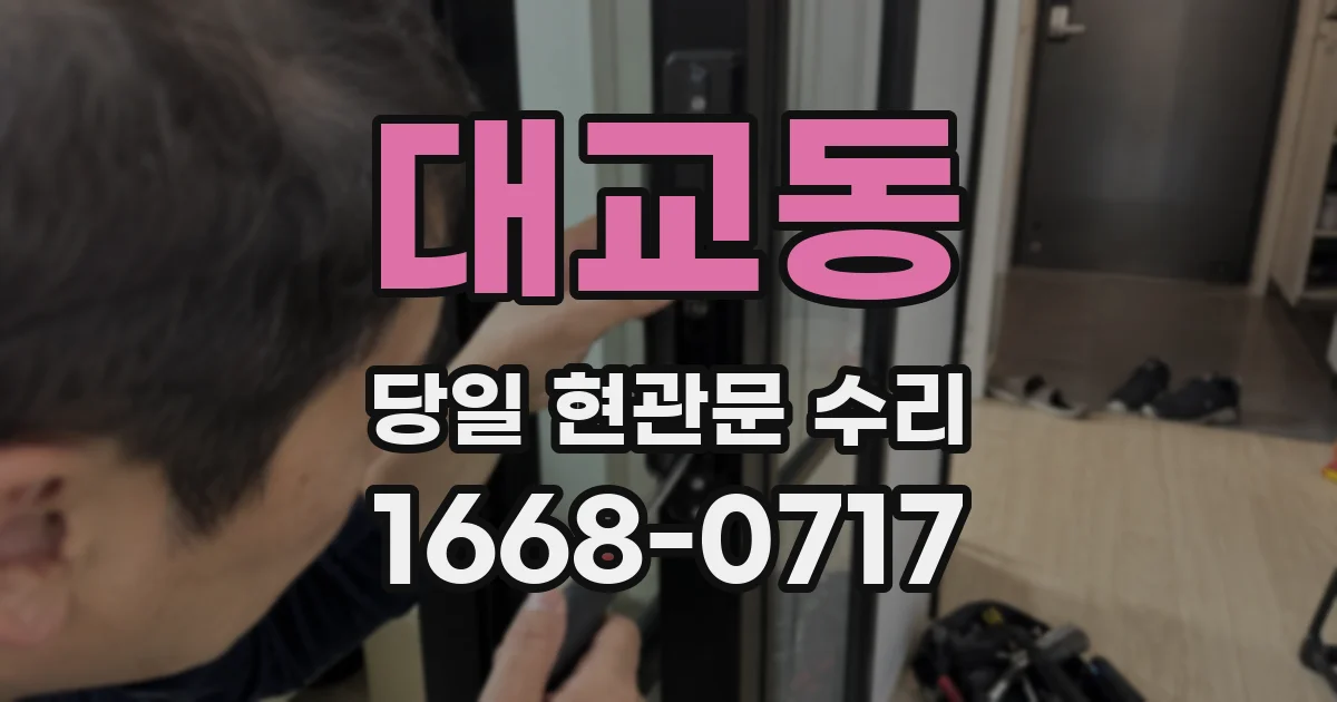 대교동 당일 현관문 수리