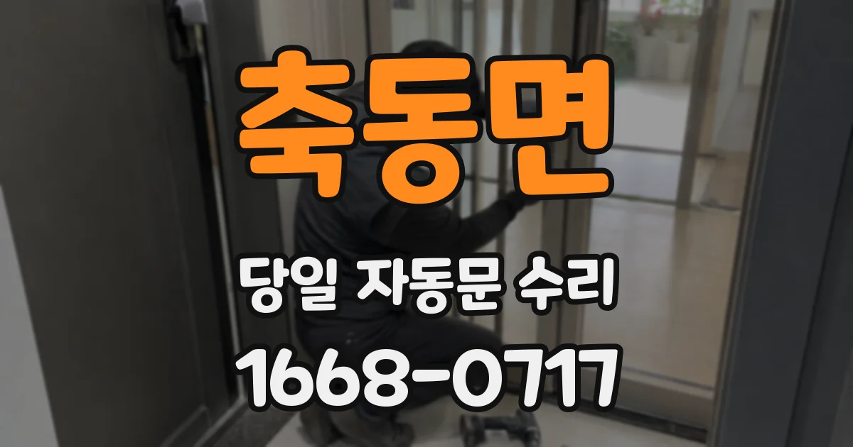 축동면 당일 자동문 수리
