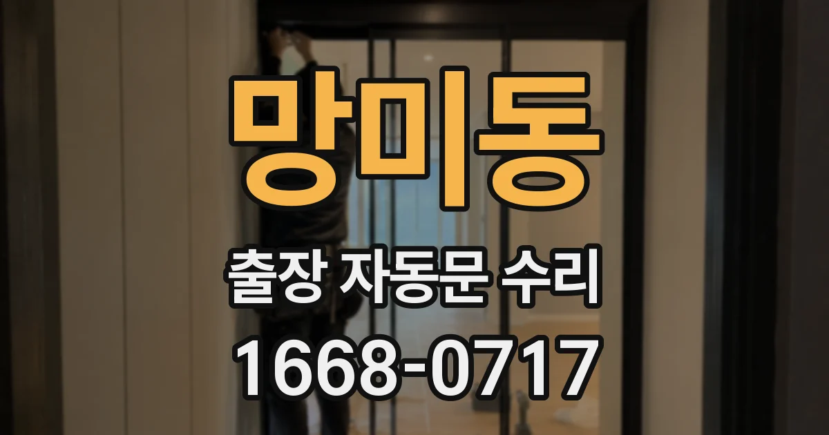 망미동 출장 자동문 수리