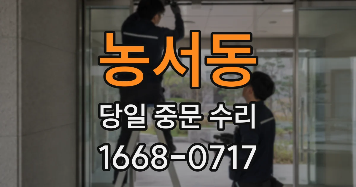 농서동 당일 중문 수리