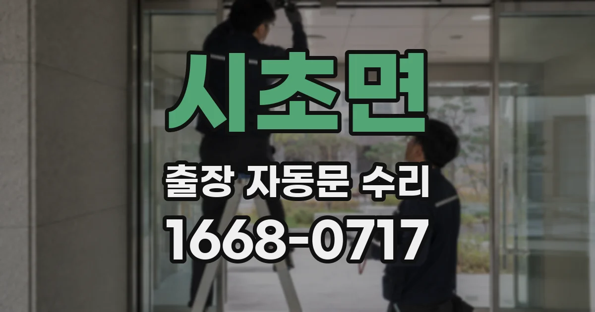 시초면 출장 자동문 수리