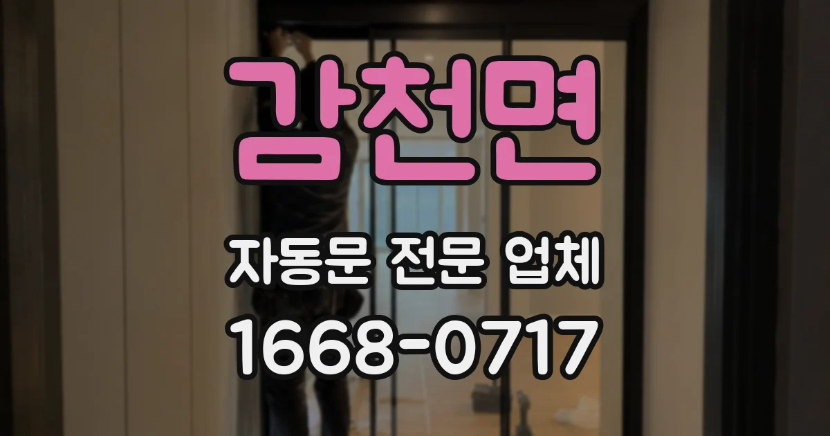 감천면 자동문 전문 업체