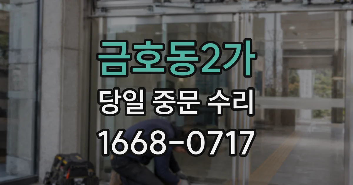 금호동2가 당일 중문 수리