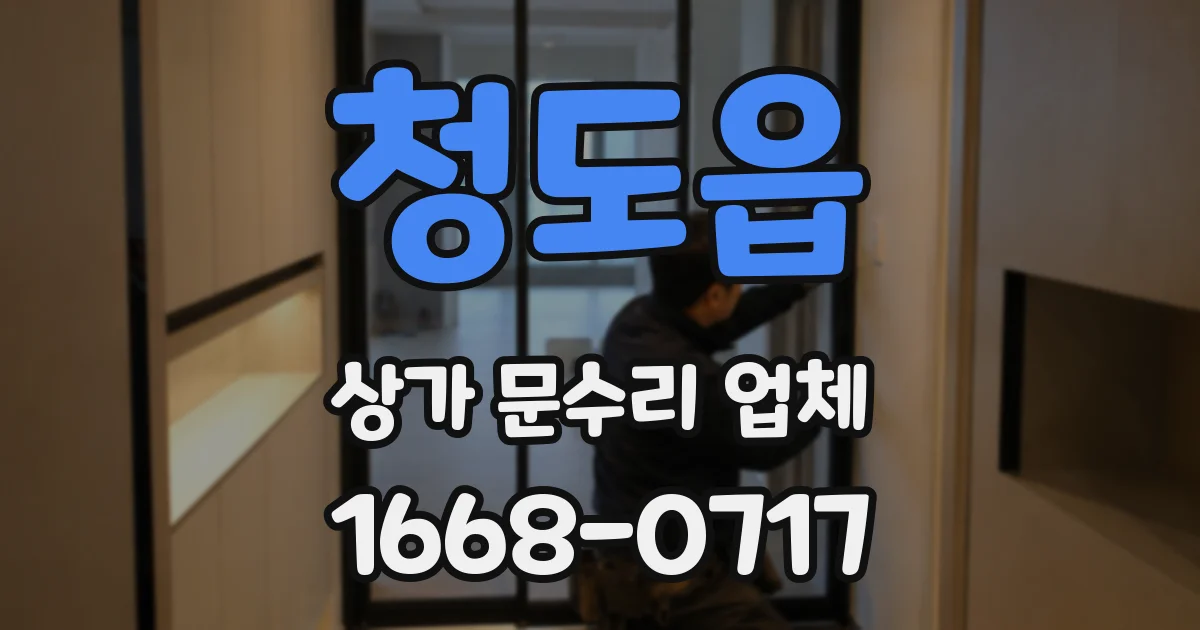 청도읍 상가 문수리 업체