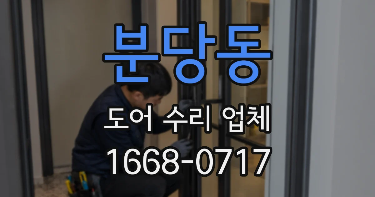 분당동 도어 수리 업체
