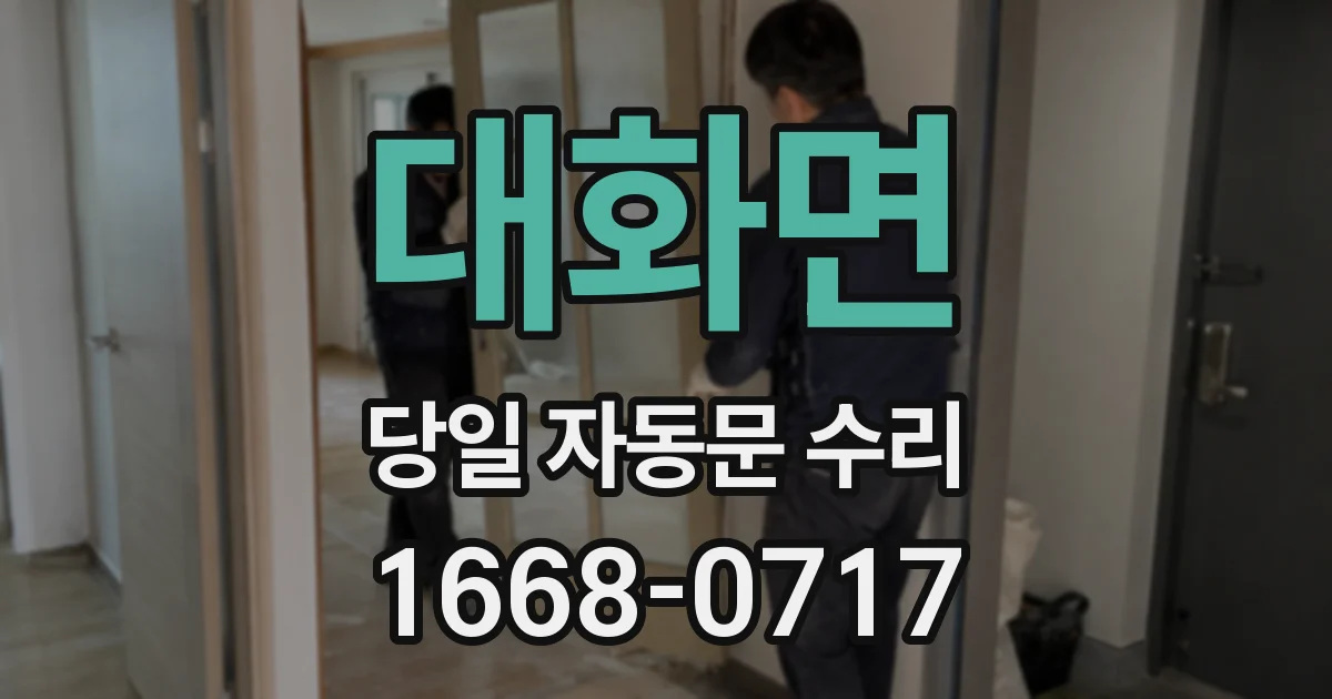 대화면 당일 자동문 수리