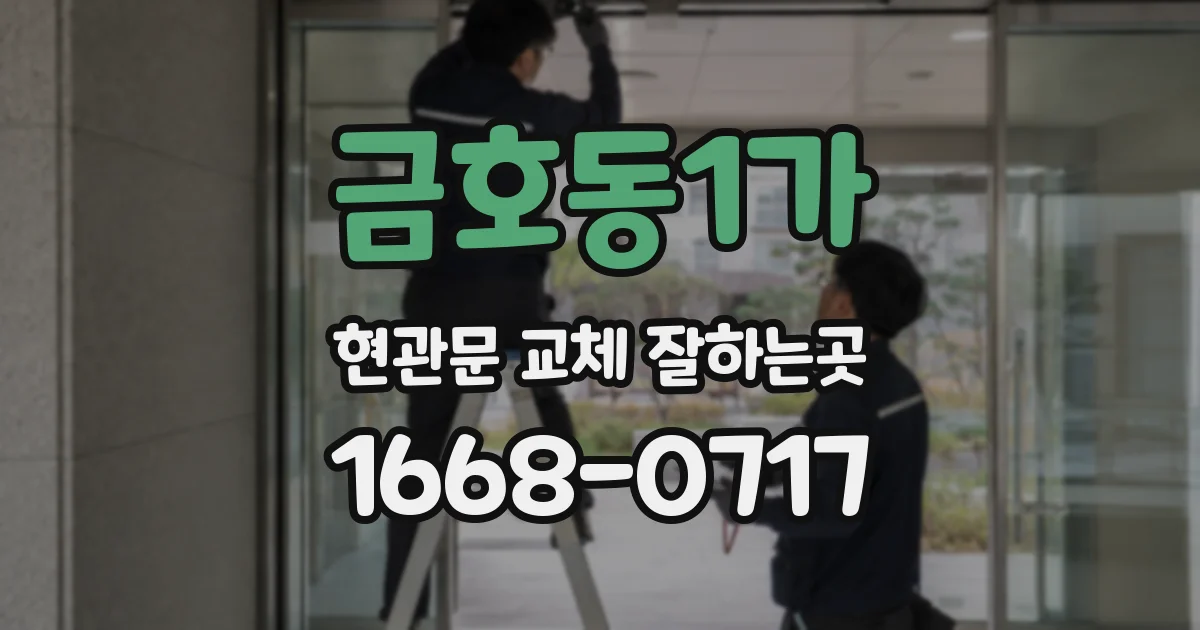 금호동1가 현관문 교체 잘하는곳