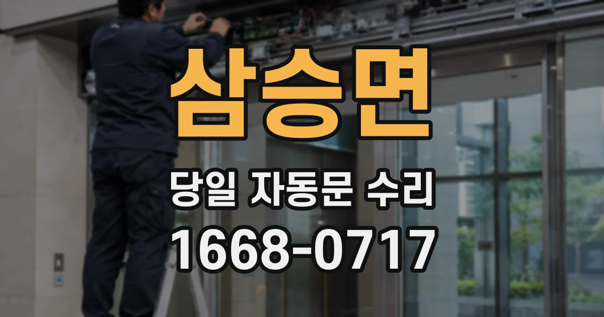 삼승면 당일 자동문 수리