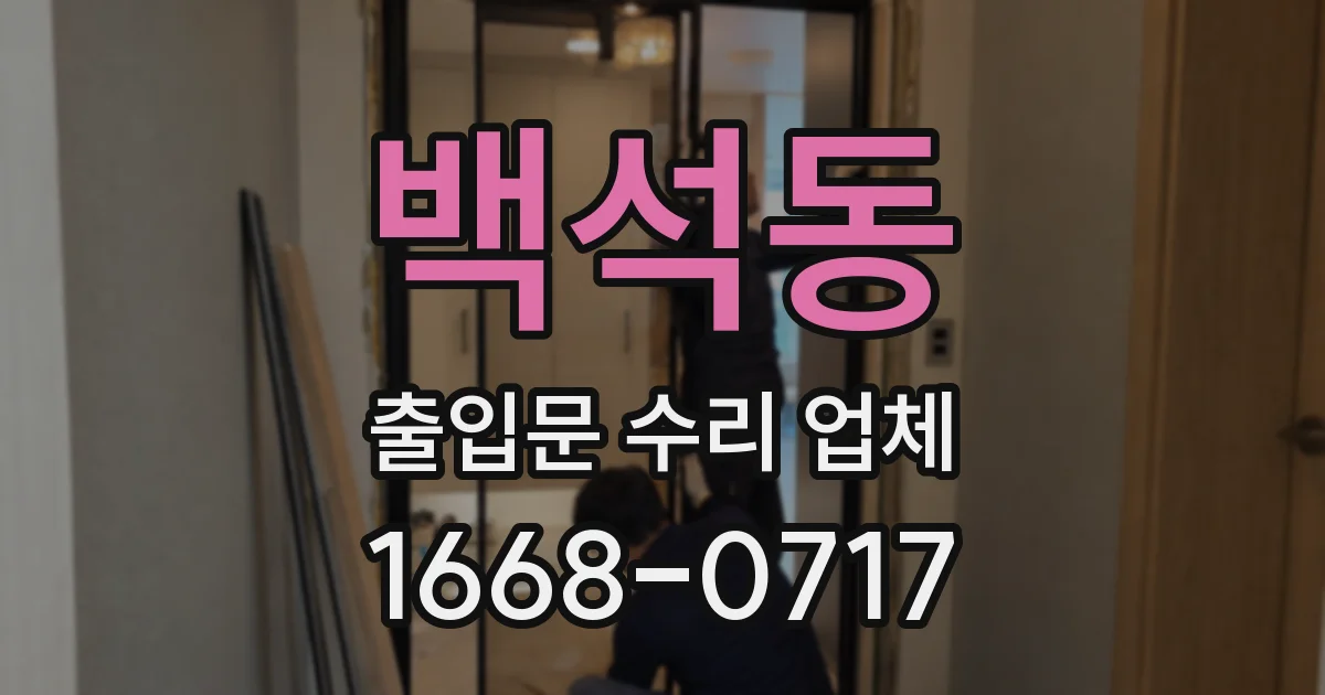 백석동 출입문 수리 업체