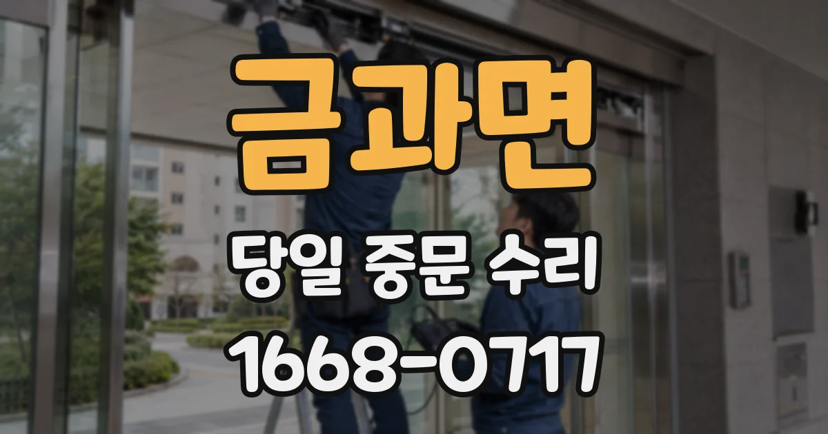 금과면 당일 중문 수리