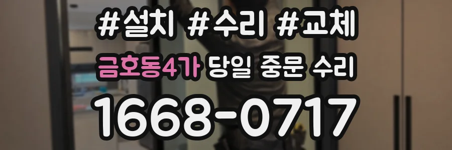금호동4가 당일 중문 수리