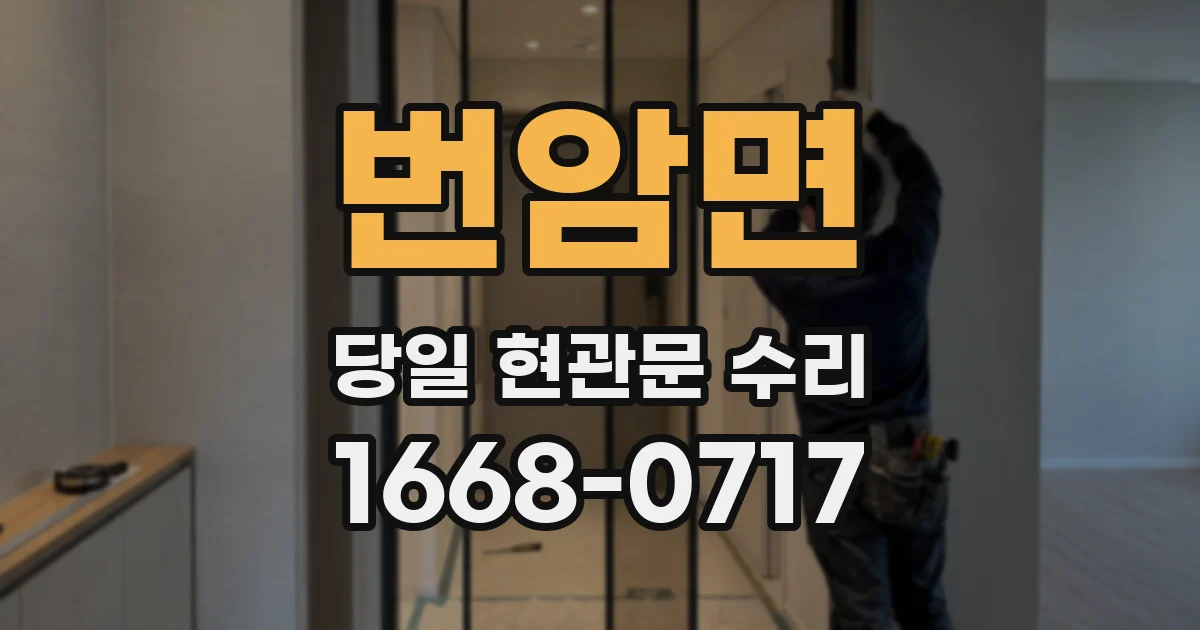 번암면 당일 현관문 수리