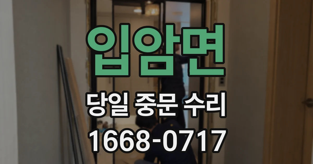 입암면 당일 중문 수리