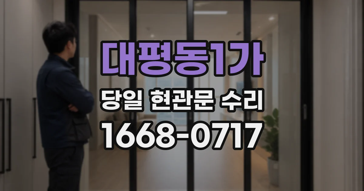 대평동1가 당일 현관문 수리