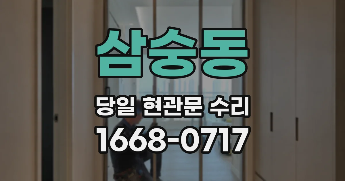 삼숭동 당일 현관문 수리