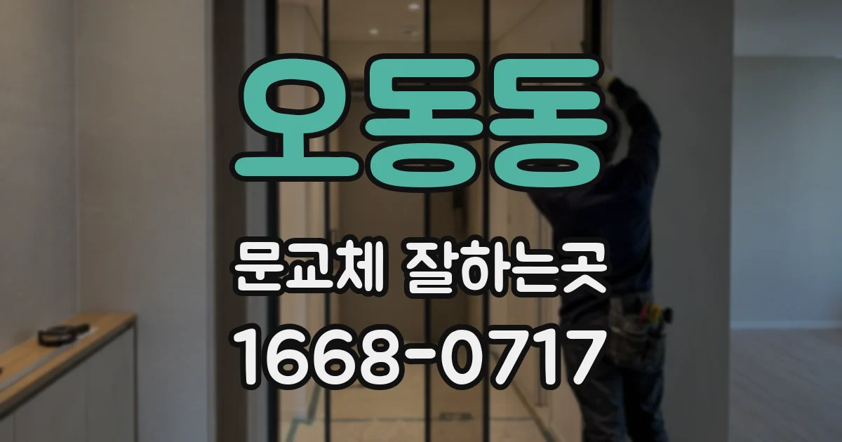 오동동 문교체 잘하는곳