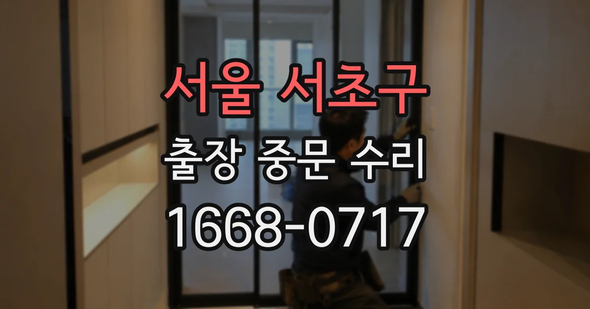 서울 서초구 출장 중문 수리