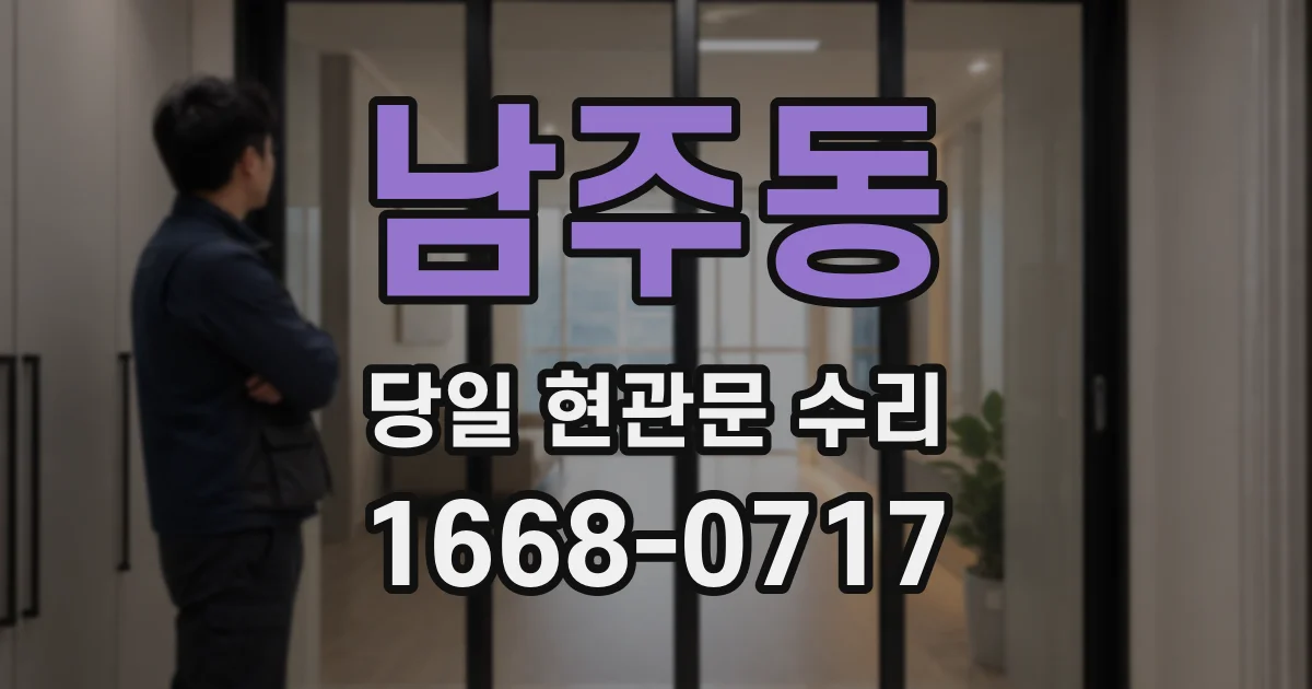 남주동 당일 현관문 수리