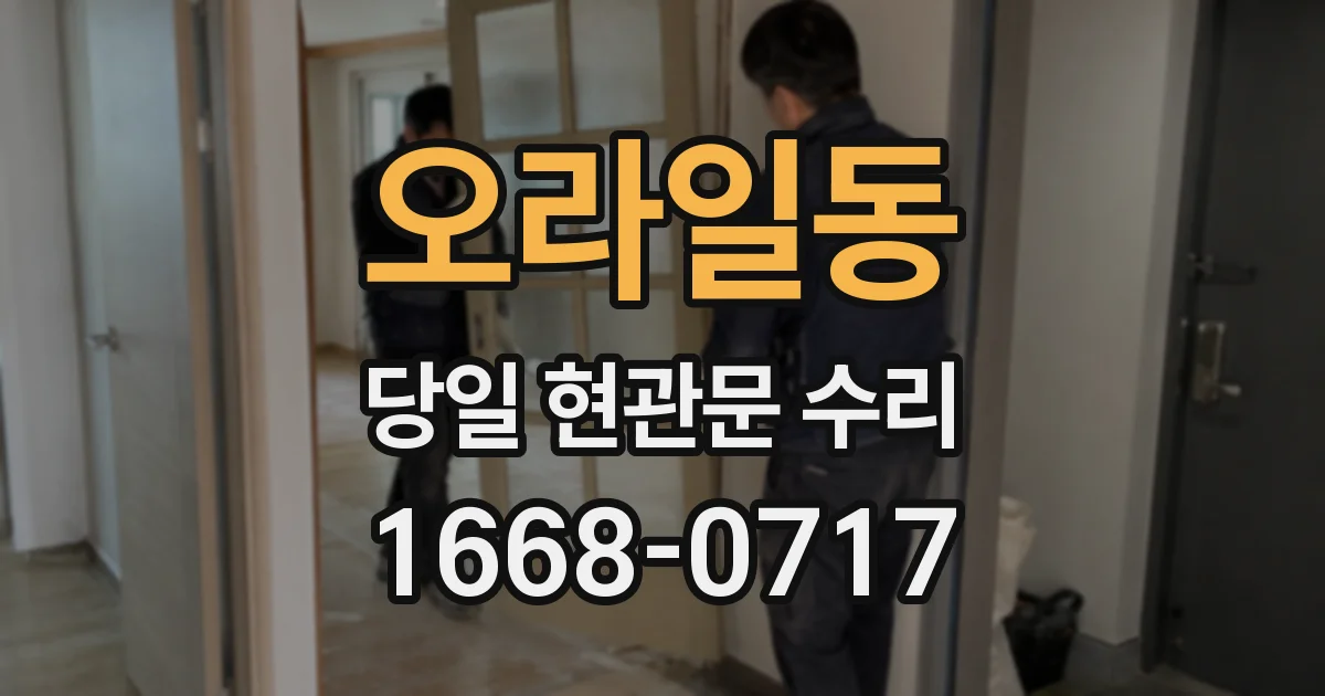 오라일동 당일 현관문 수리