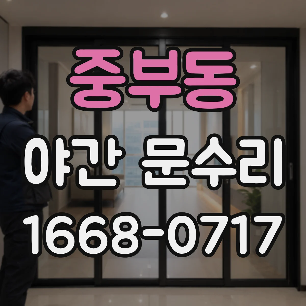 중부동 야간 문수리