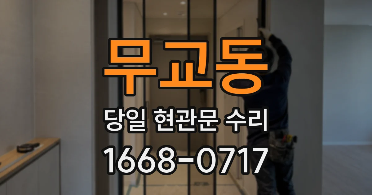 무교동 당일 현관문 수리