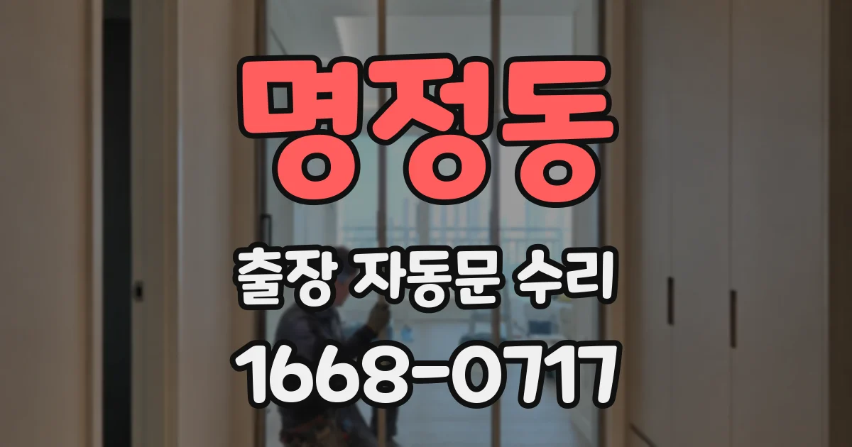 명정동 출장 자동문 수리