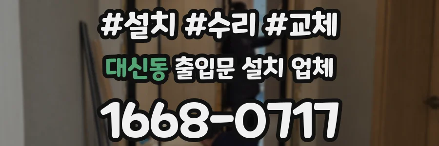 대신동 출입문 설치 업체