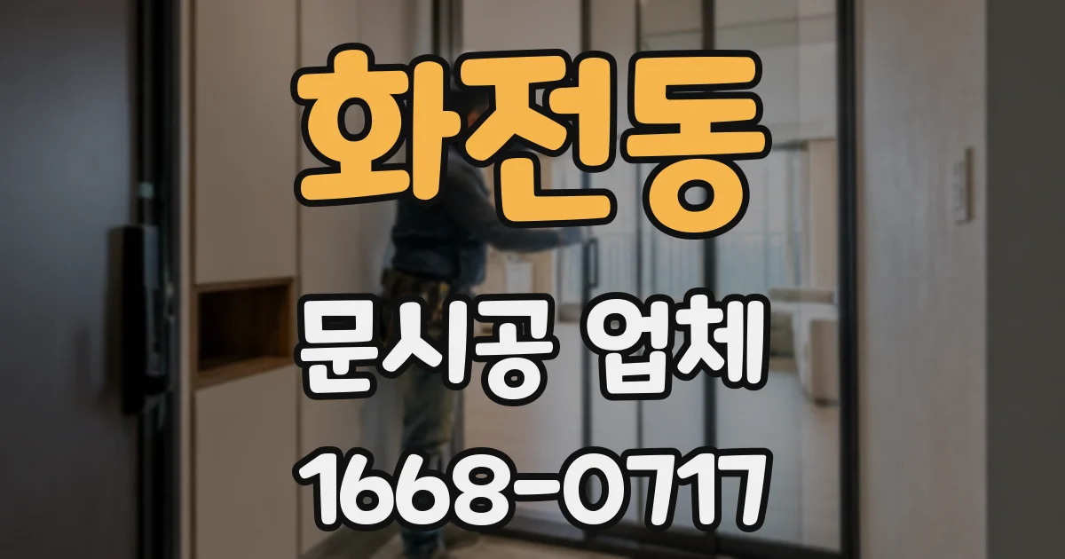 화전동 문시공 업체