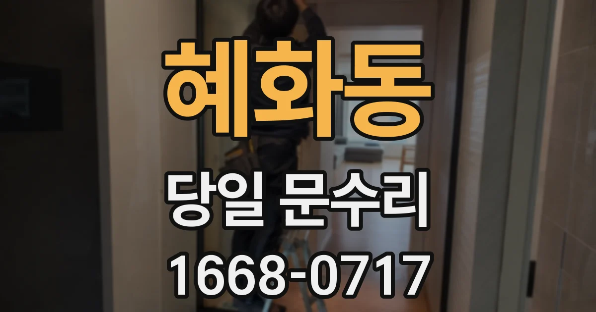 혜화동 당일 문수리