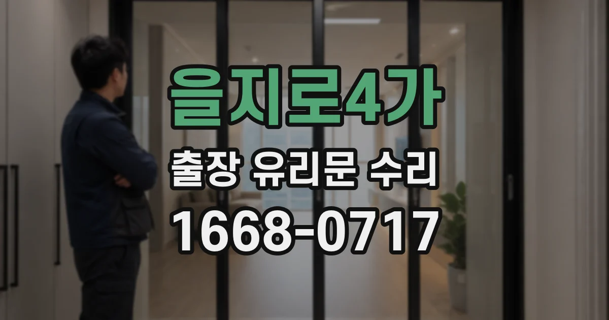 을지로4가 출장 유리문 수리