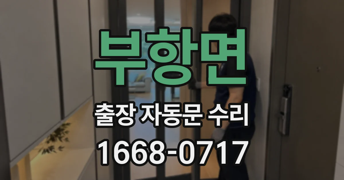 부항면 출장 자동문 수리