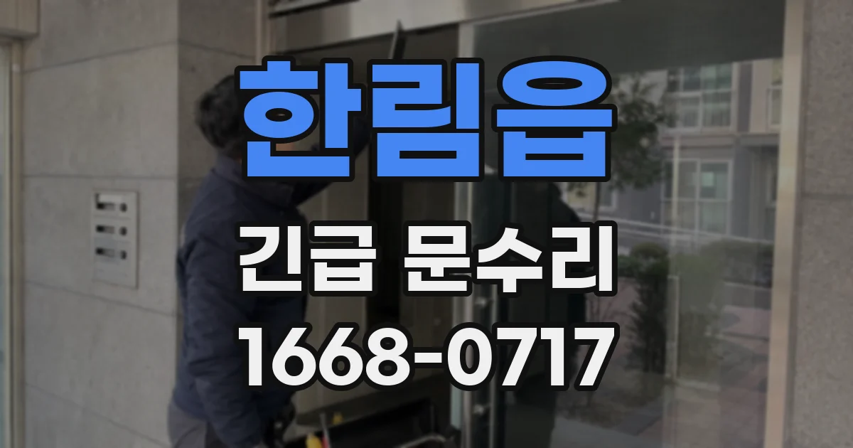 한림읍 긴급 문수리