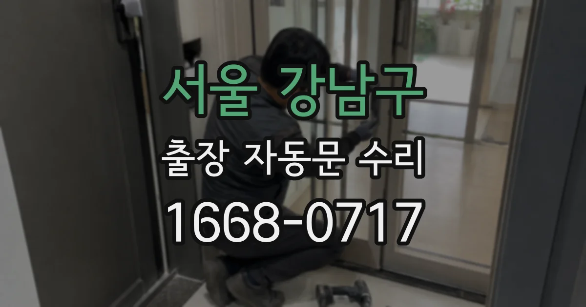 서울 강남구 출장 자동문 수리