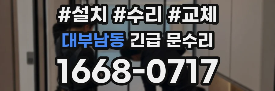 대부남동 긴급 문수리