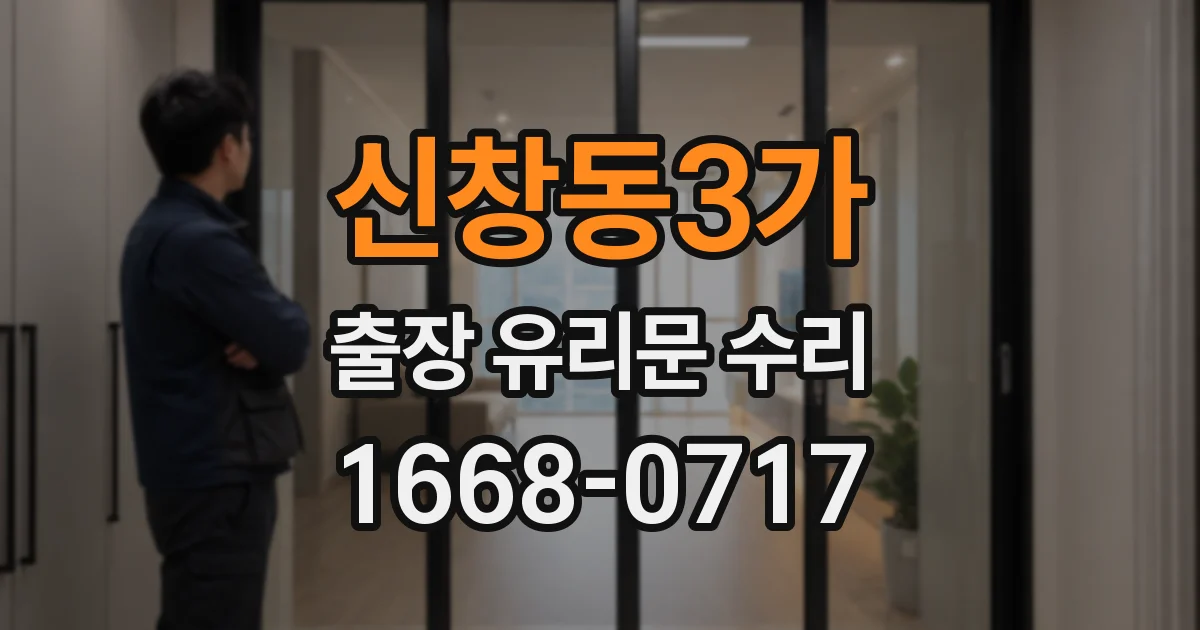 신창동3가 출장 유리문 수리