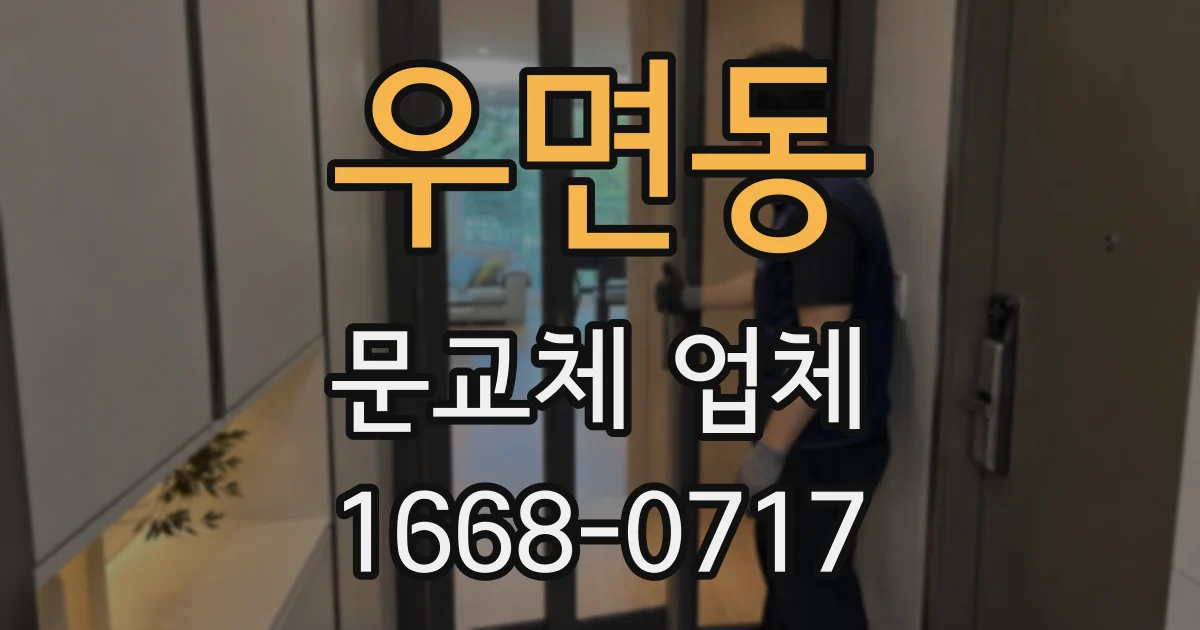 우면동 문교체 업체
