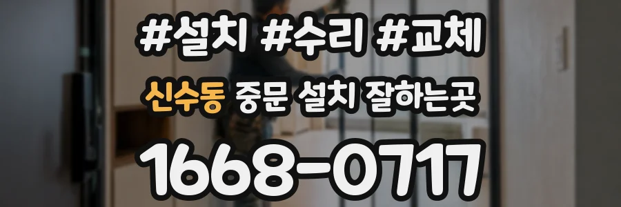 신수동 중문 설치 잘하는곳