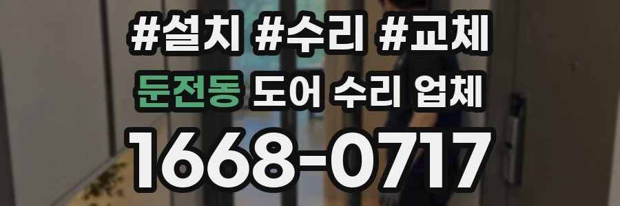 둔전동 도어 수리 업체