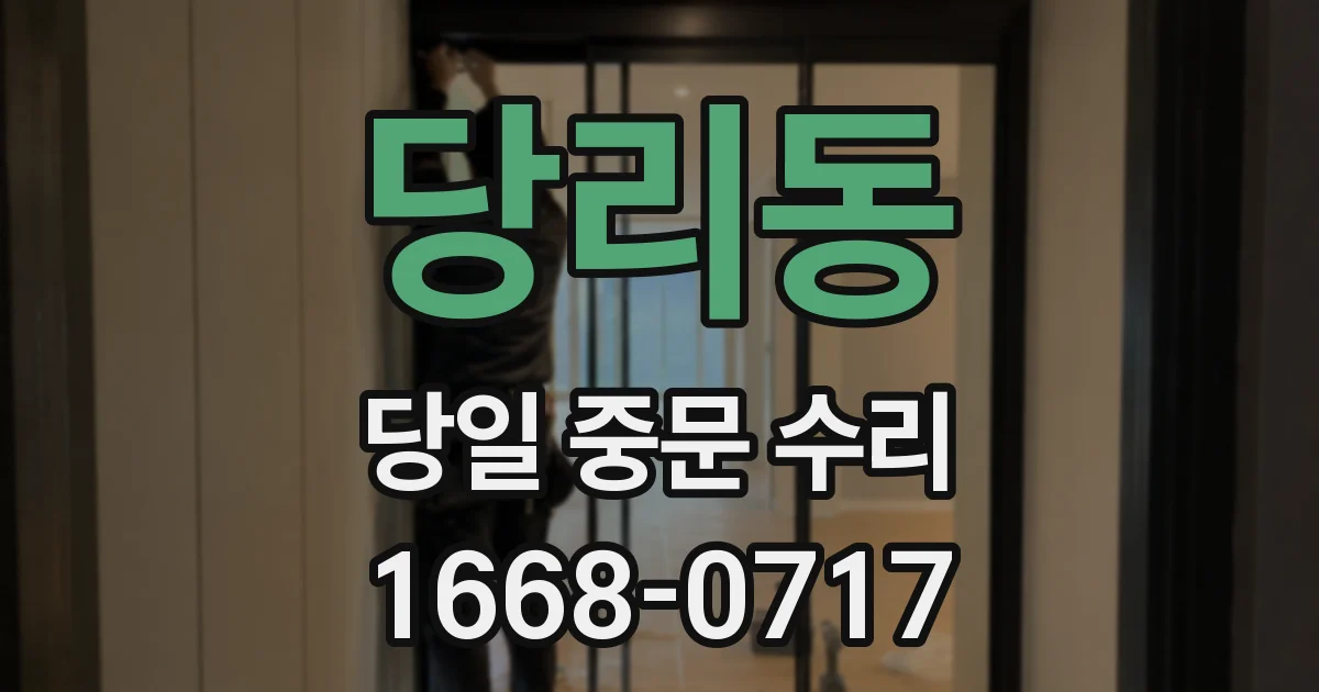 당리동 당일 중문 수리